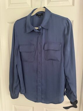 Alfani Blue Collared Blouse